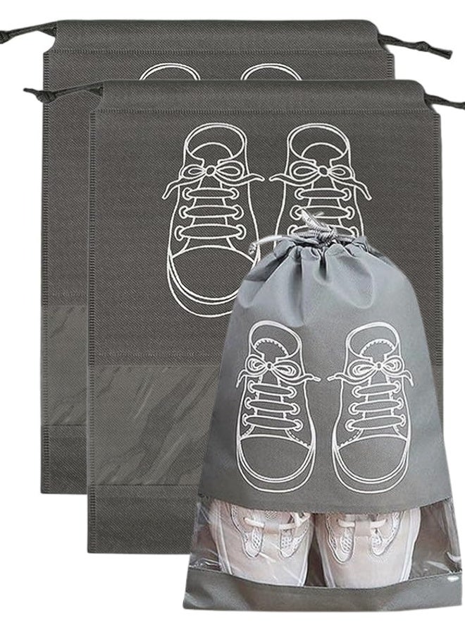 2Pcs Reusable Large Shoe Bags – Waterproof Non-Woven Drawstring Pouches to Keep Shoes Clean, Dry, and Protected for Travel, Gym, and Sports Activities - Image 1